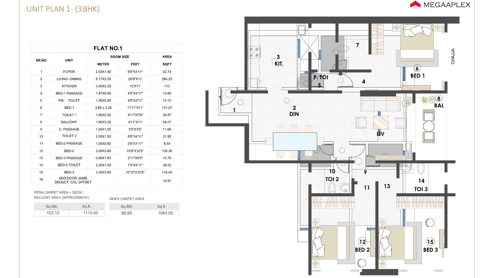 Megaa-Plex-Prime-Vista-3bhk-1110-sqft